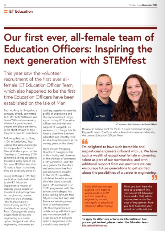 First ever, all female team of Education Officers- Inspiring the next generation with STEMfest
